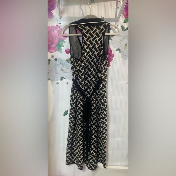 DVF TARGET SLEEVELESS SWEATER KNIT MIDI WRAP DRESS Sz M - Picture 8 of 11